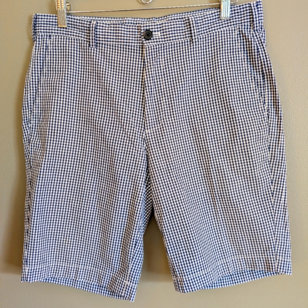 Brooks Brothers Blue Gingham Shorts Size 34